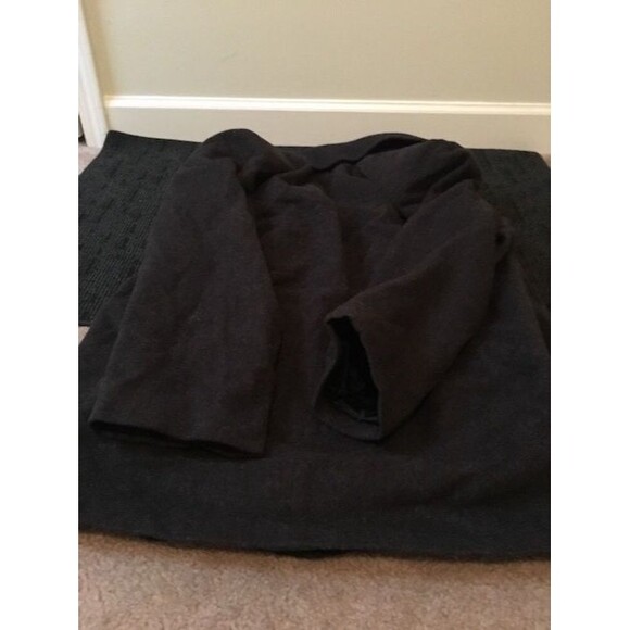 Talbots Women's Button-Front Wool Coat Jacket Collared Size 12 Grayish Black - Picture 6 of 6